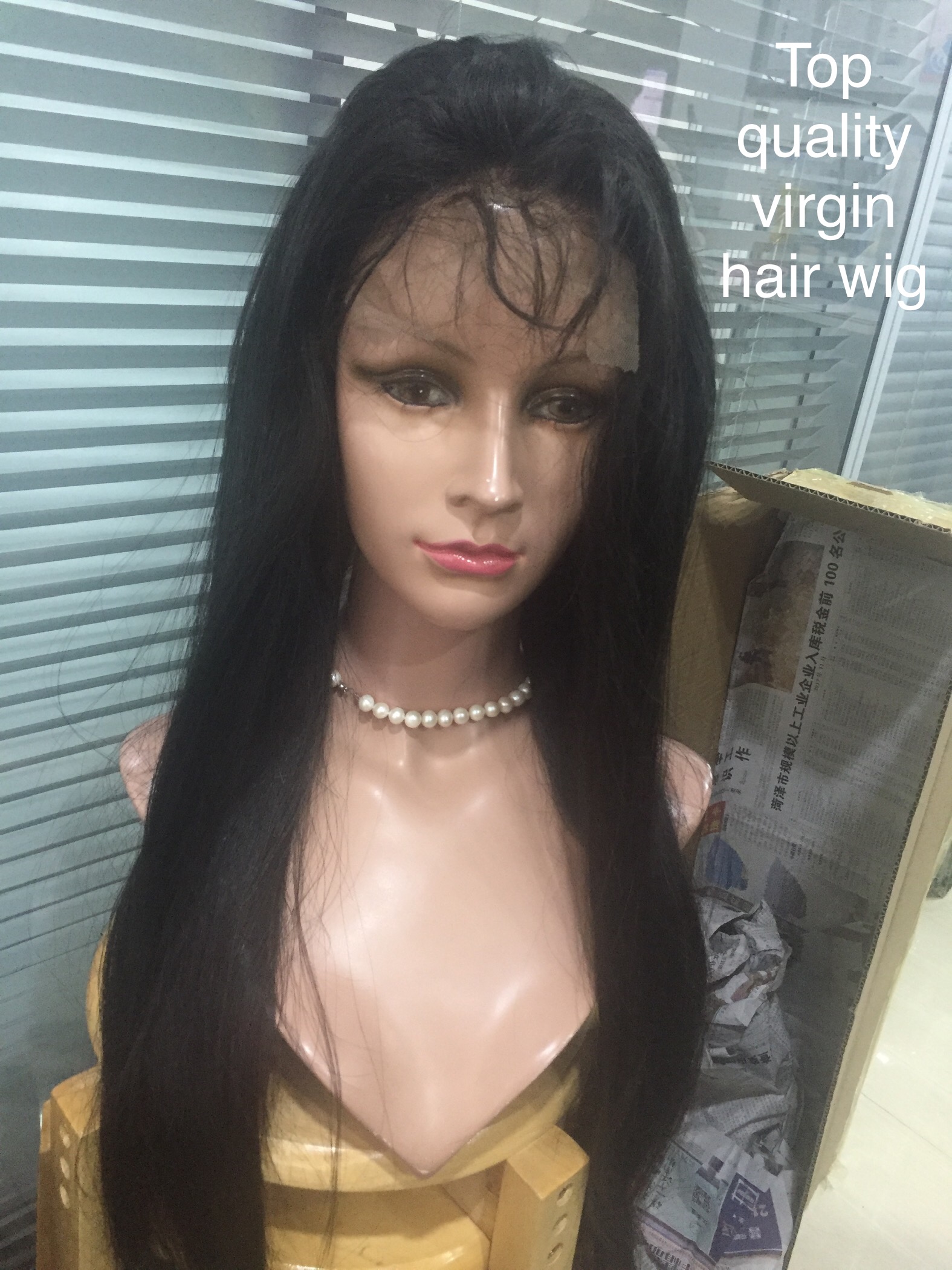 Wholesale Vendors  one donor full lace wig  top quality wigs natural black YL221